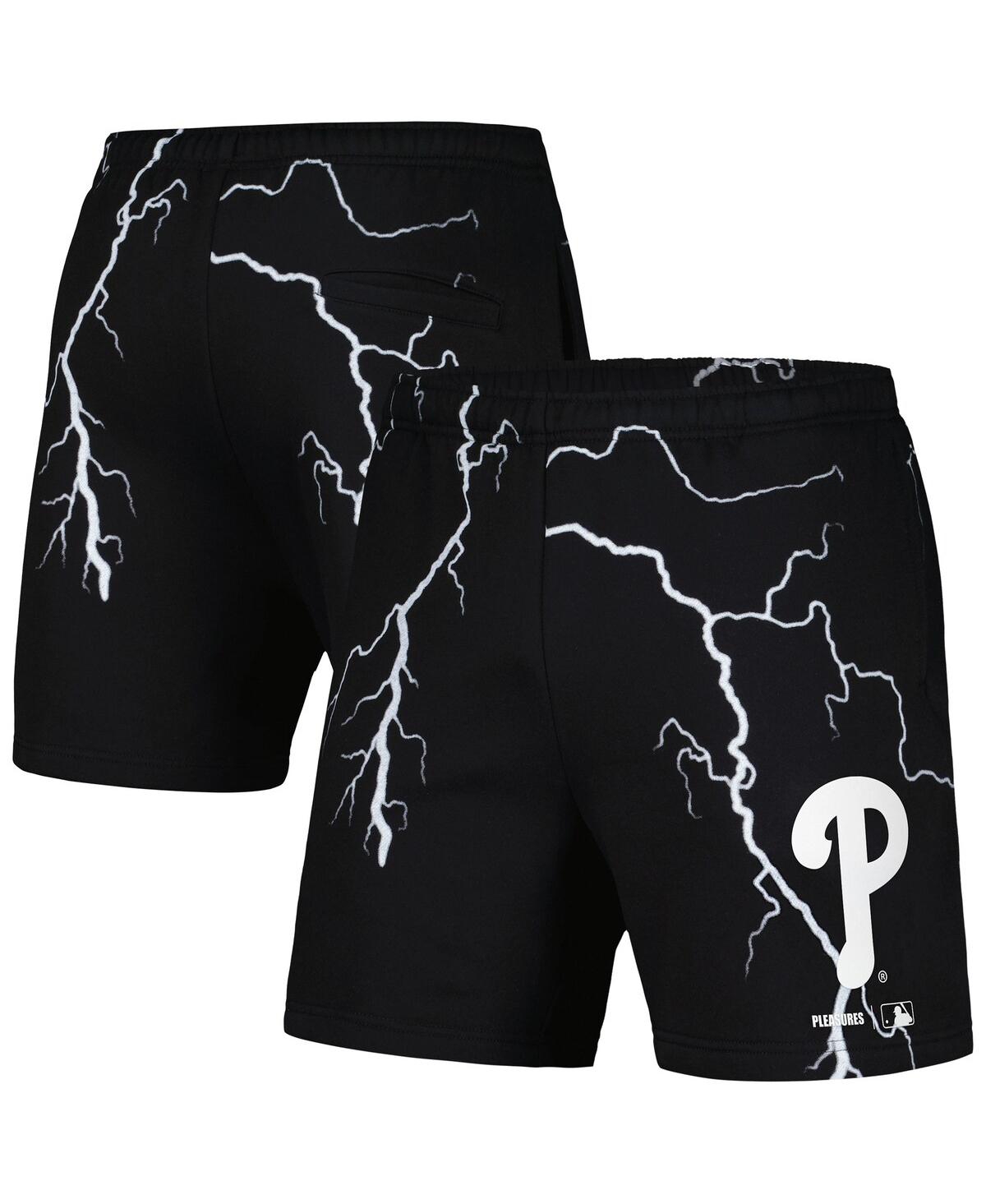 Men's Pleasures Black Philadelphia Phillies Lightning Shorts - Black