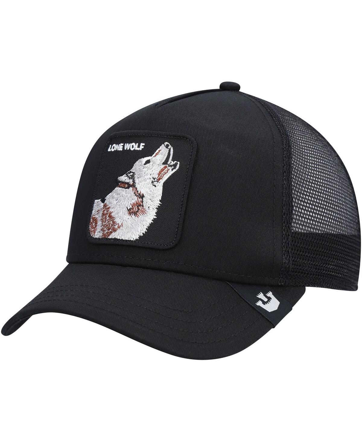 Goorin Bros Men's . Black The Lone Wolf Trucker Snapback Hat