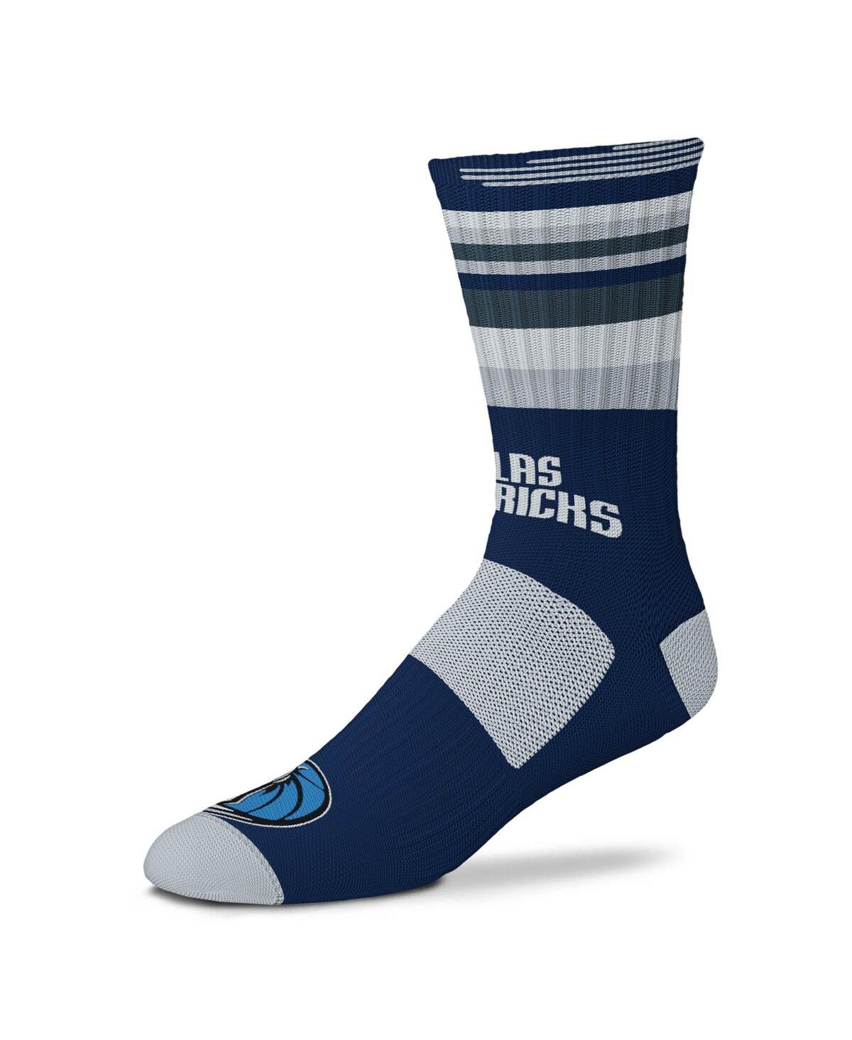 For Bare Feet Men's And Women's  Dallas Mavericks Rave Crew Socks In Blue