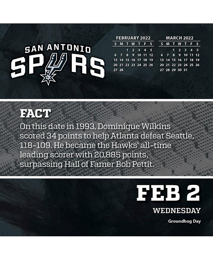 Turner Licensing San Antonio Spurs 2022 Box Calendar Macy's
