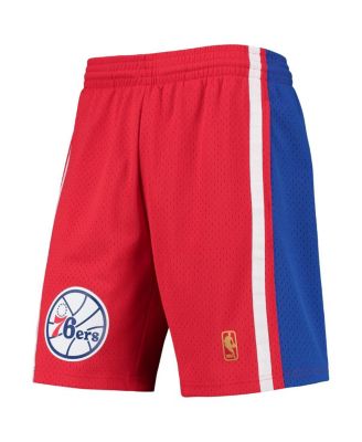 Men's Red Philadelphia 76ers 1996-97 Hardwood Classics Swingman Shorts