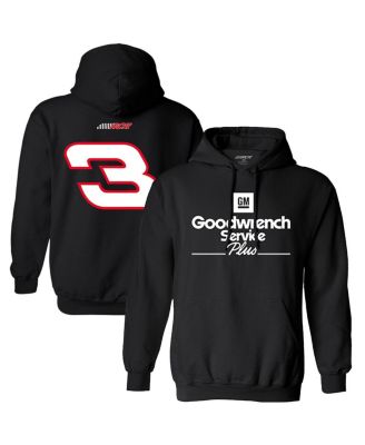 Men's Black Dale Earnhardt Goodwrench Service Plus Car Pullover Hoodie