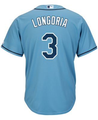 Evan Longoria Signed Tampa Bay Rays Baseball Jersey Size L with
