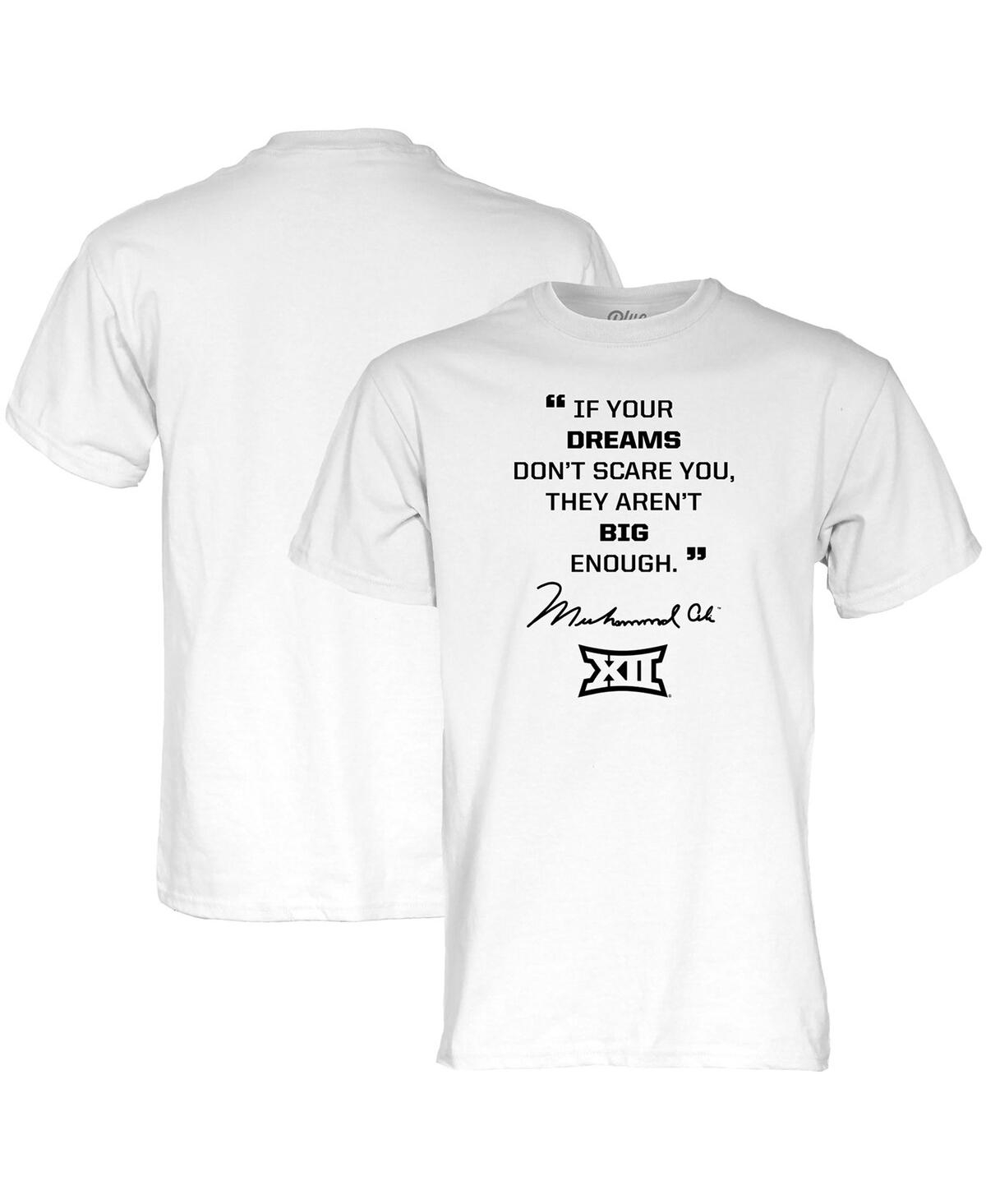 Shop Blue 84 Men's  White Big 12 Conference X Muhammad Ali T-shirt