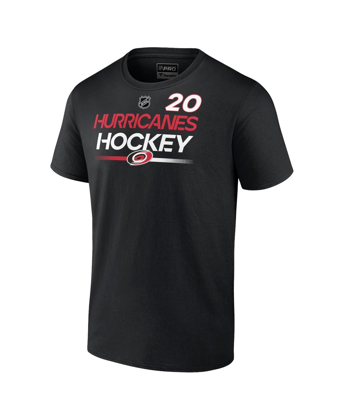 Fanatics Branded Sebastian Aho Black Carolina Hurricanes Authentic Pro Prime Name & Number T-shirt In Black