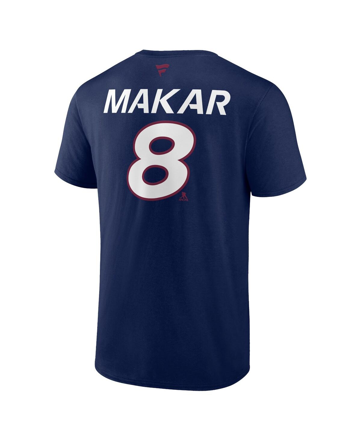 Shop Fanatics Men's  Cale Makar Navy Colorado Avalanche Authentic Pro Prime Name And Number T-shirt
