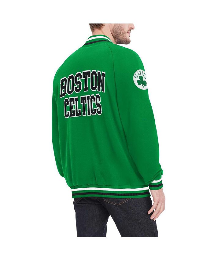 Tommy Jeans Men's Kelly Green Boston Celtics Dane Raglan Full-Snap ...