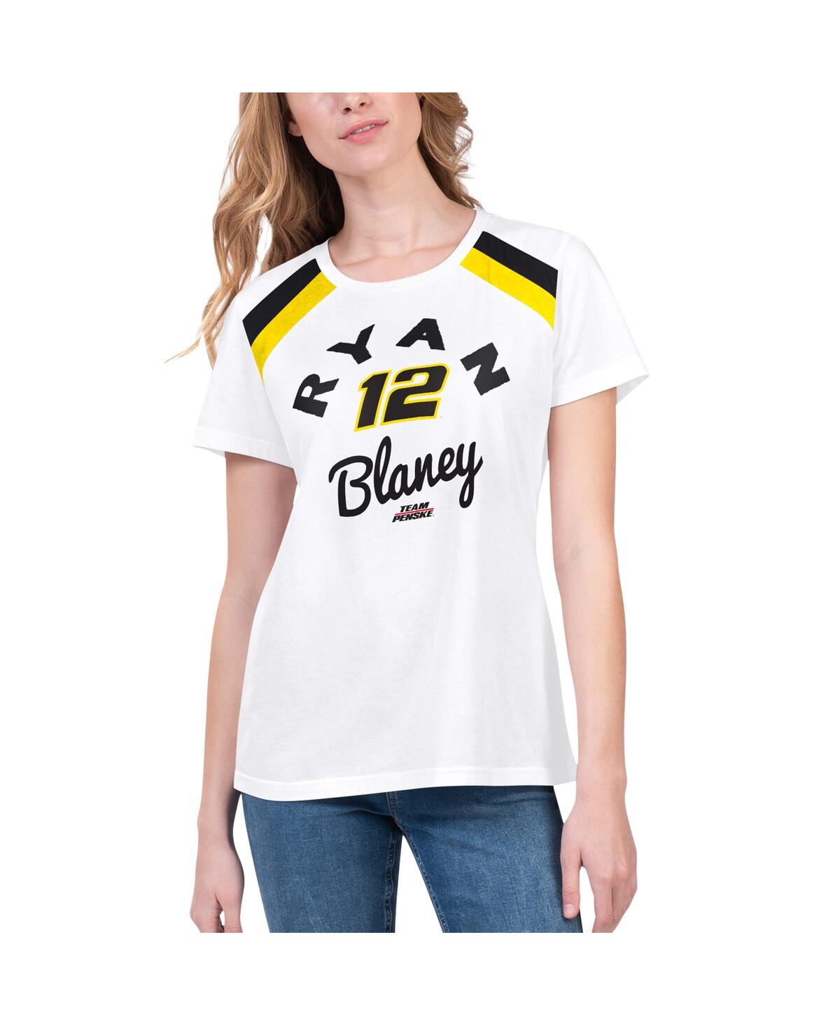 Shop G-iii 4her By Carl Banks Women's  White Ryan Blaney Score T-shirt