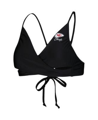 Women's Black Kansas City Chiefs Hall of Fame Bikini Top