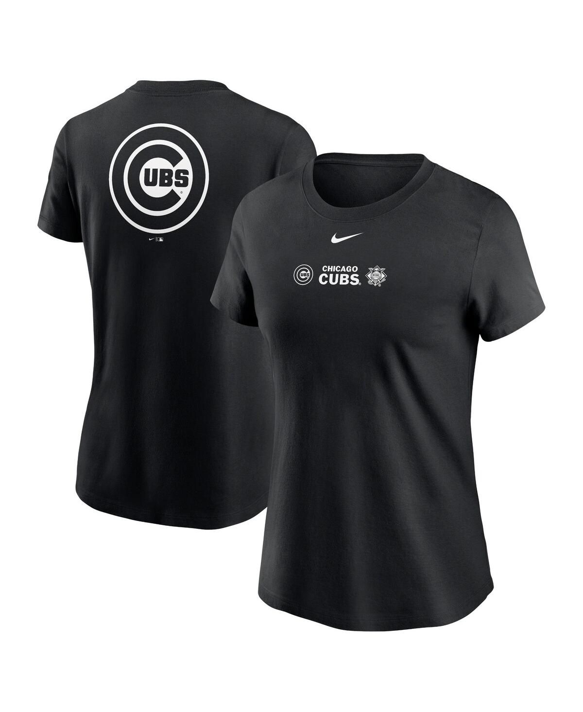 Nike Black Chicago Cubs Over Shoulder T-shirt In Black