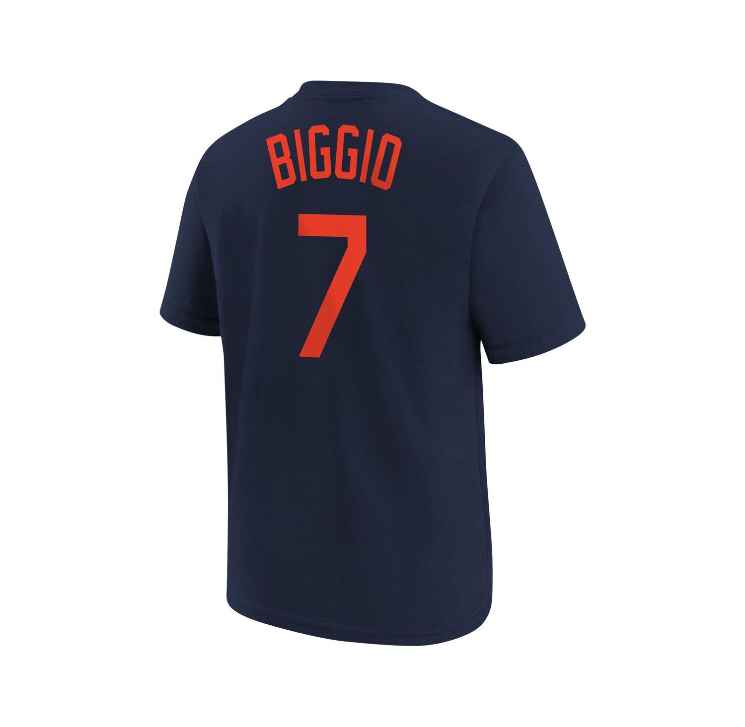 Big Boys Craig Biggio Navy Distressed Houston Astros Cooperstown Collection Name and Number T-shirt