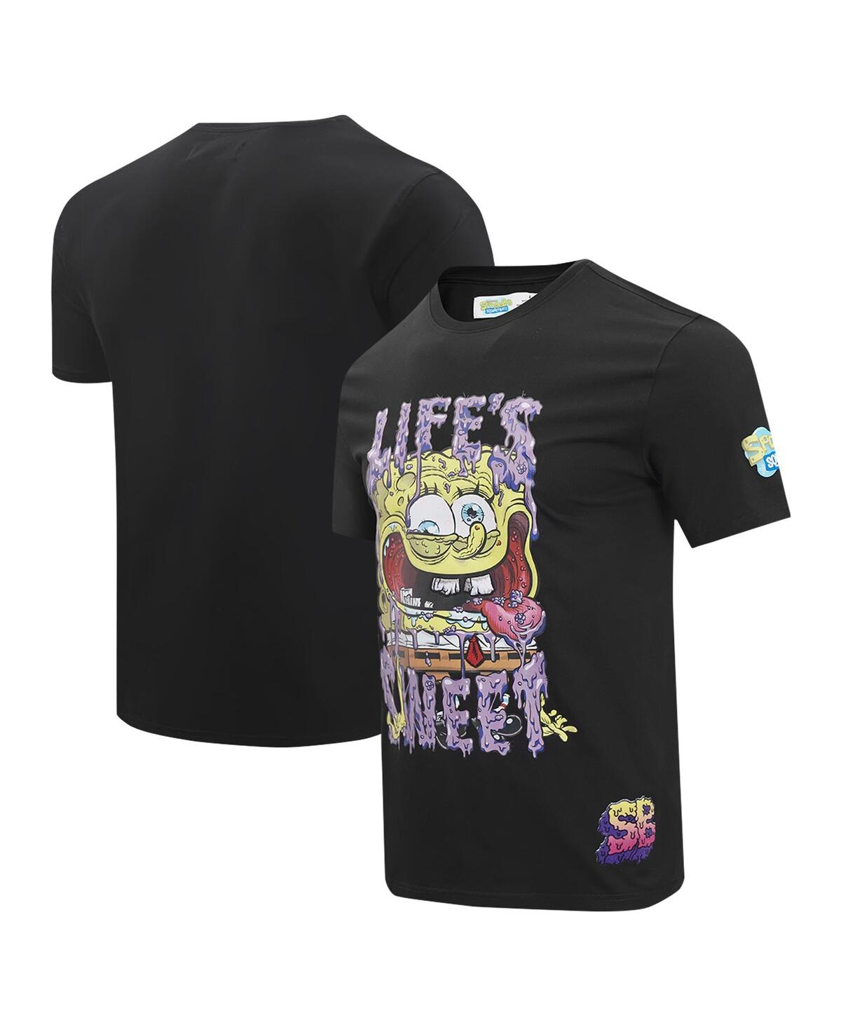 Freeze Max Men's  Black Spongebob Squarepants Life's Sweet T-shirt