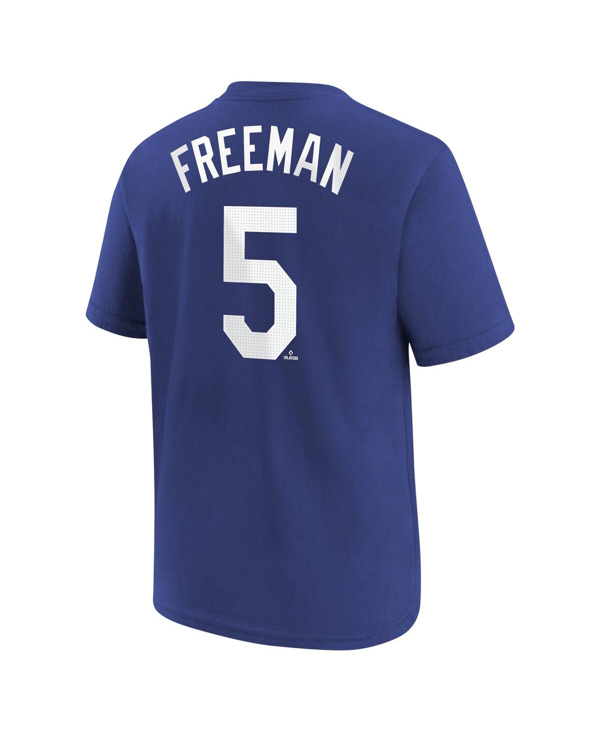 Shop Nike Big Boys  Freddie Freeman Royal Los Angeles Dodgers Home Player Name And Number T-shirt