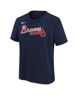 Big Boys Ronald Acuna Jr. Navy Atlanta Braves Home Player Name and Number T-shirt