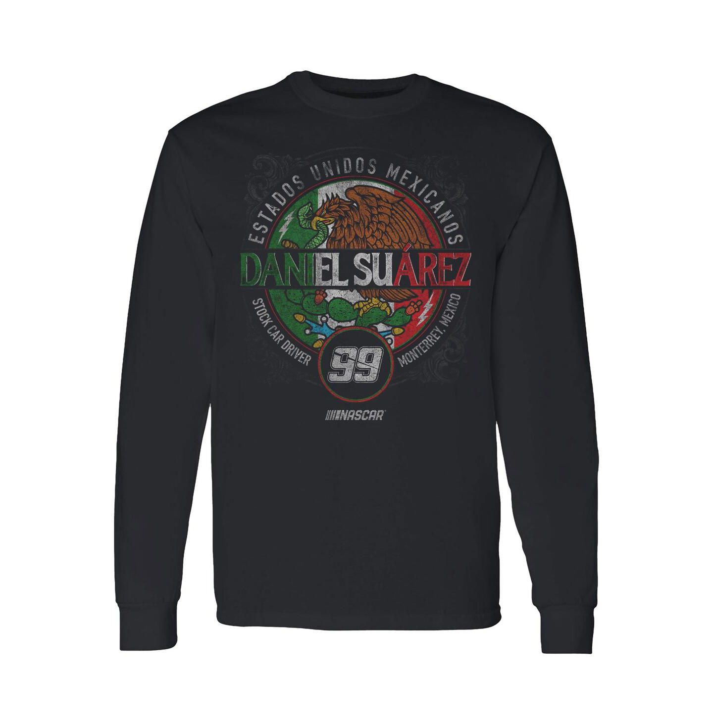 Мужская футболка Trackhouse Racing Team Collection Black Daniel Suarez Pancho Long Sleeve — фото 2