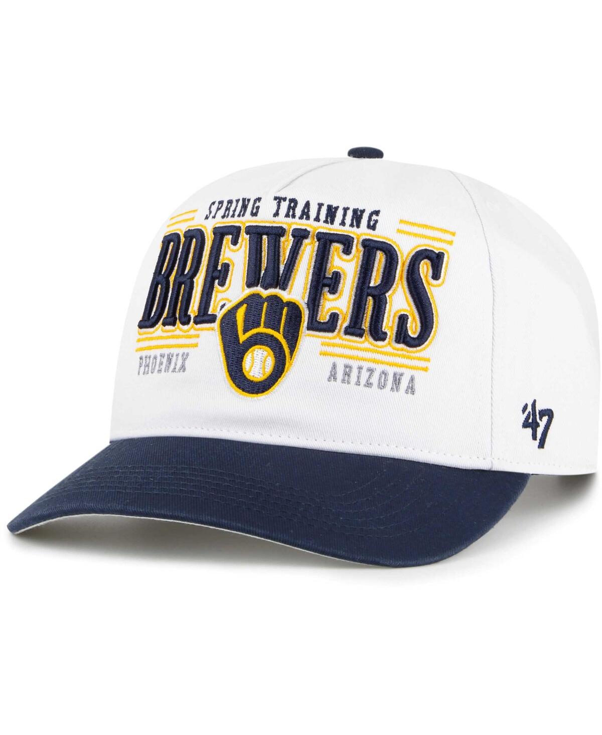 47 Brand Men's ' White Milwaukee Brewers 2024 Spring Training Oceanside Hitch Adjustable Hat