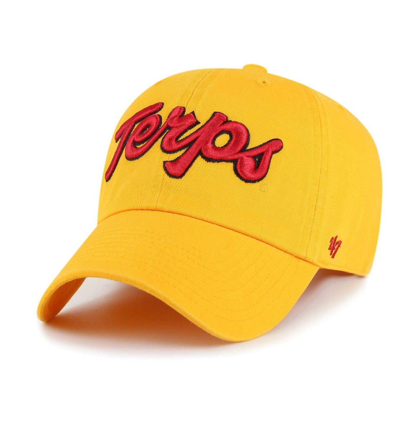 Мужская кепка '47 Brand Gold Distressed Maryland Terrapins Vintage-Like Clean Up Adjustable Hat — фото 1