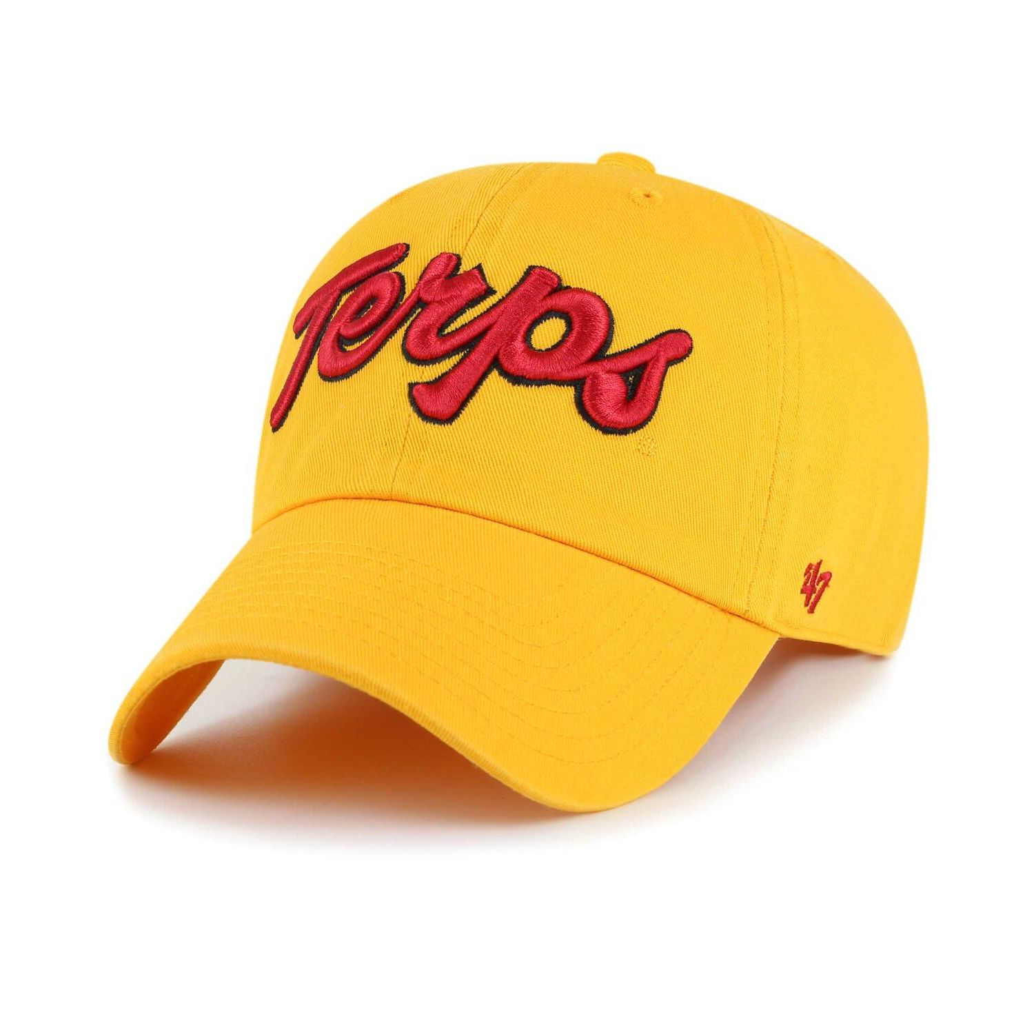 Men's Gold Distressed Maryland Terrapins Vintage-Like Clean Up Adjustable Hat
