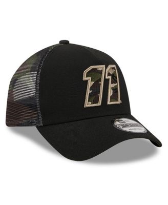 Men's Black Denny Hamlin Camo 9FORTY A-Frame Trucker Adjustable Hat