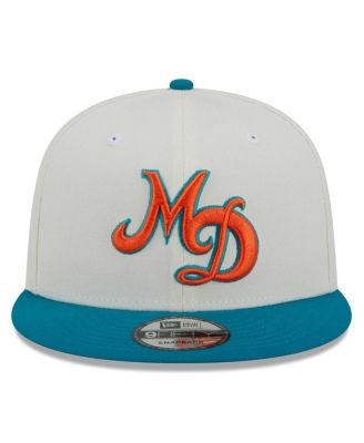 Men's Cream, Aqua Miami Dolphins City Originals 9FIFTY Snapback Hat