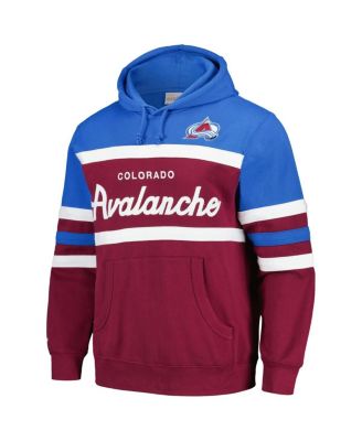 Men's Burgundy, Light Blue Colorado Avalanche Head Coach Pullover Hoodie