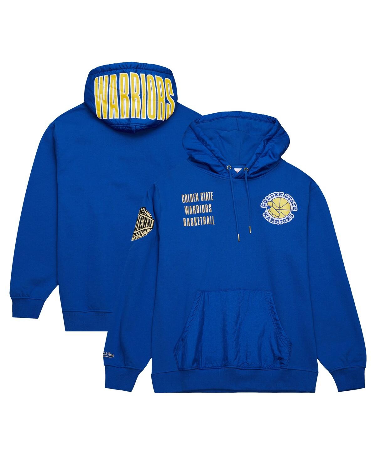 Shop Mitchell & Ness Men's  Royal Distressed Golden State Warriors Team Og 2.0 Vintage-like Logo Fleece Pu