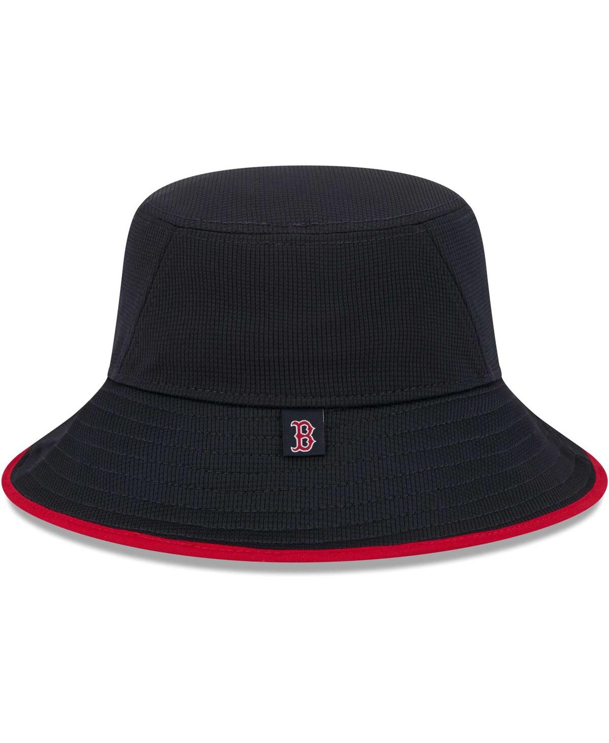 Shop New Era Men's  Navy Boston Red Sox Game Day Bucket Hat