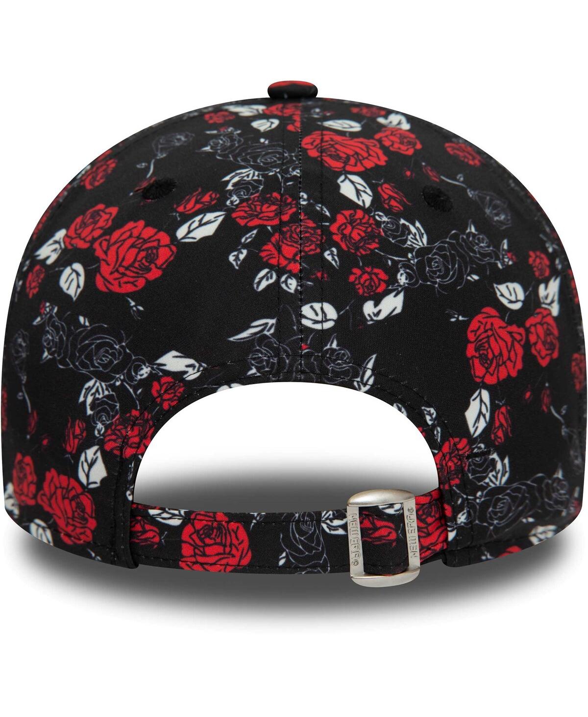 Men's New EraManchester United Floral 9FORTY Adjustable Hat - Black
