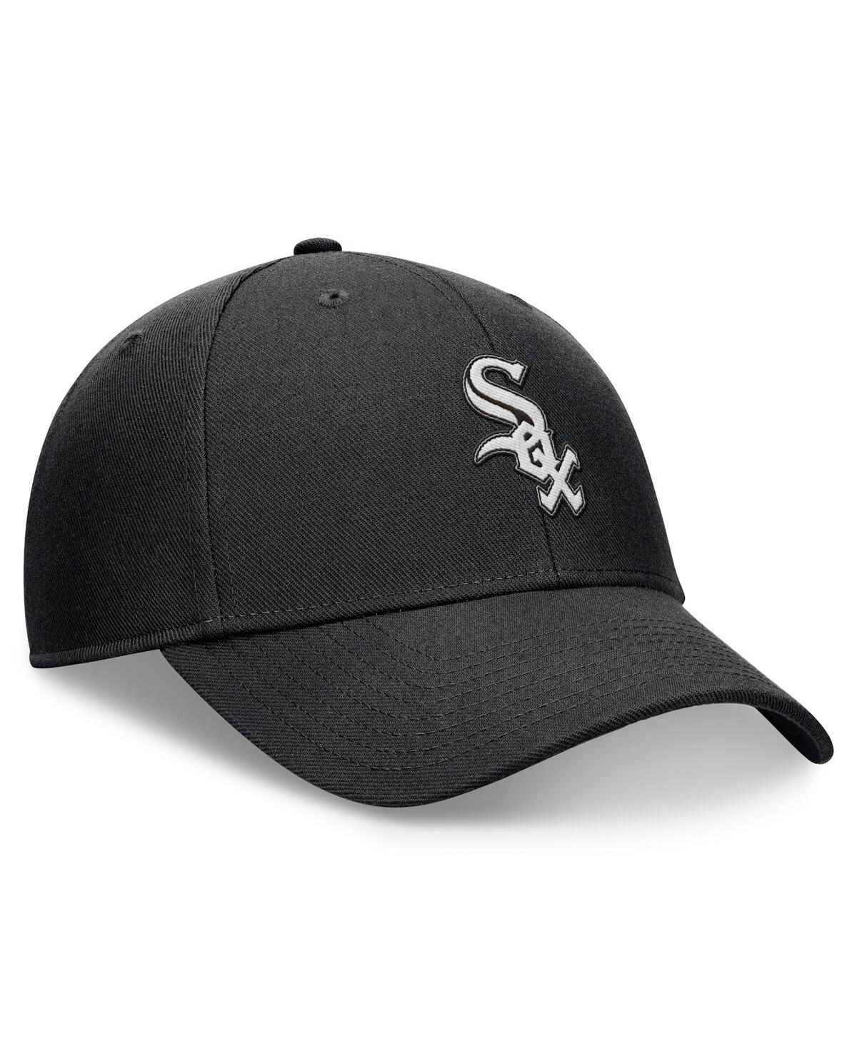 Nike Men's  Black Chicago White Sox Evergreen Club Performance Adjustable Hat In Black