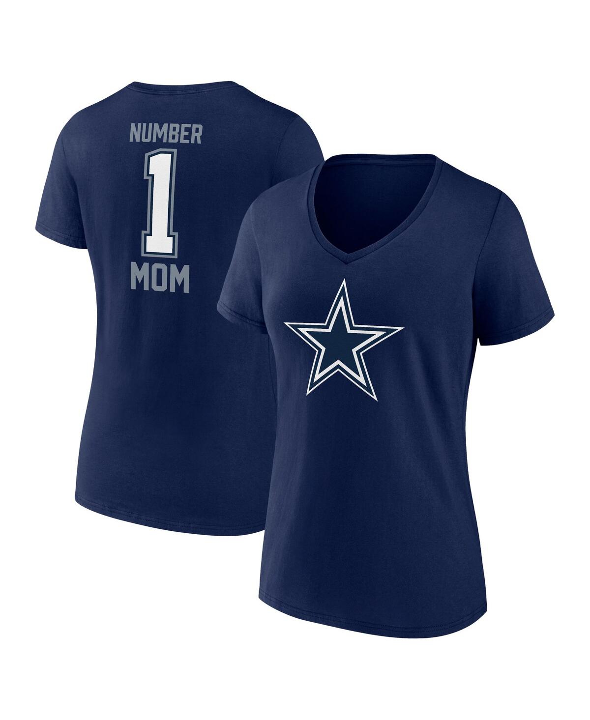 Shop Fanatics Women's  Navy Dallas Cowboys Mother's Day V-neck T-shirt
