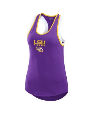 Women's Purple LSU Tigers Open Hole Razorback Tank Top