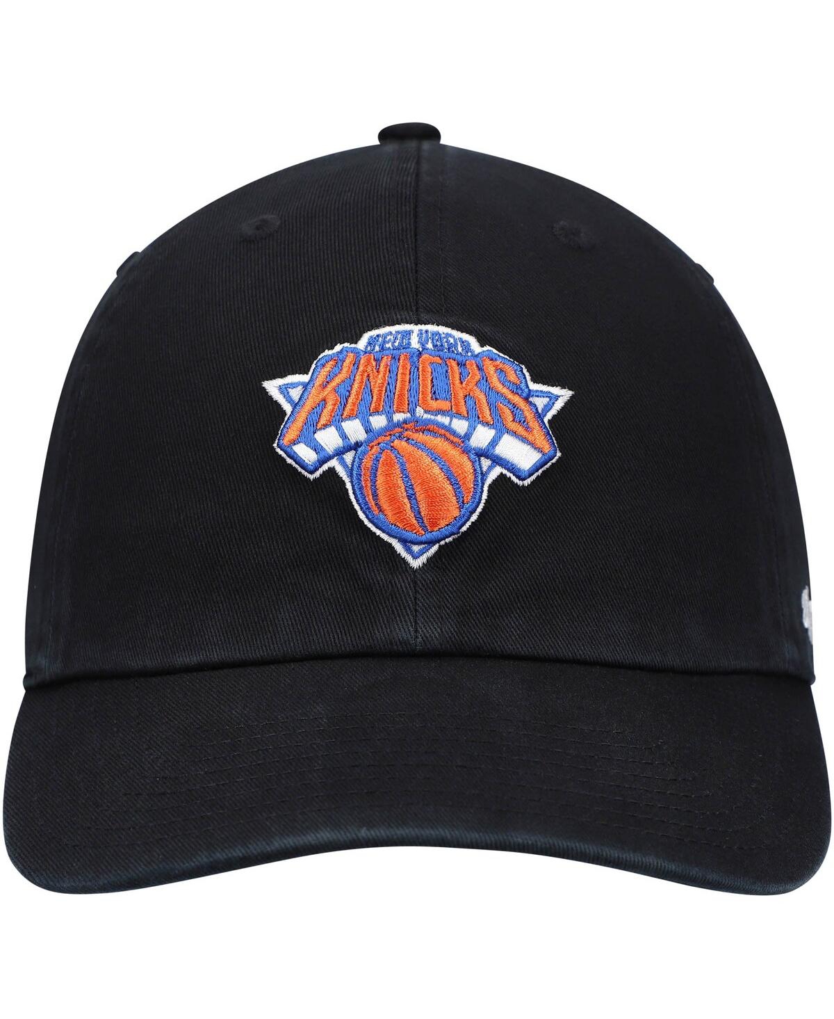 Men's '47 BrandNew York Knicks Team Clean Up Adjustable Hat - Black