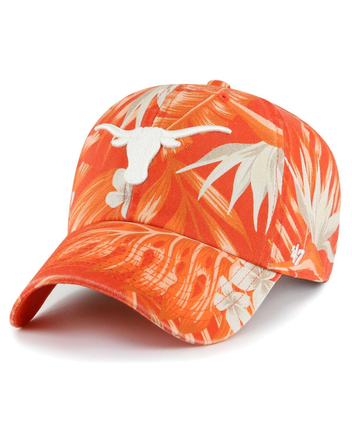 Shop 47 Brand Men's ' Texas Orange Texas Longhorns Tropicalia Clean Up Adjustable Hat