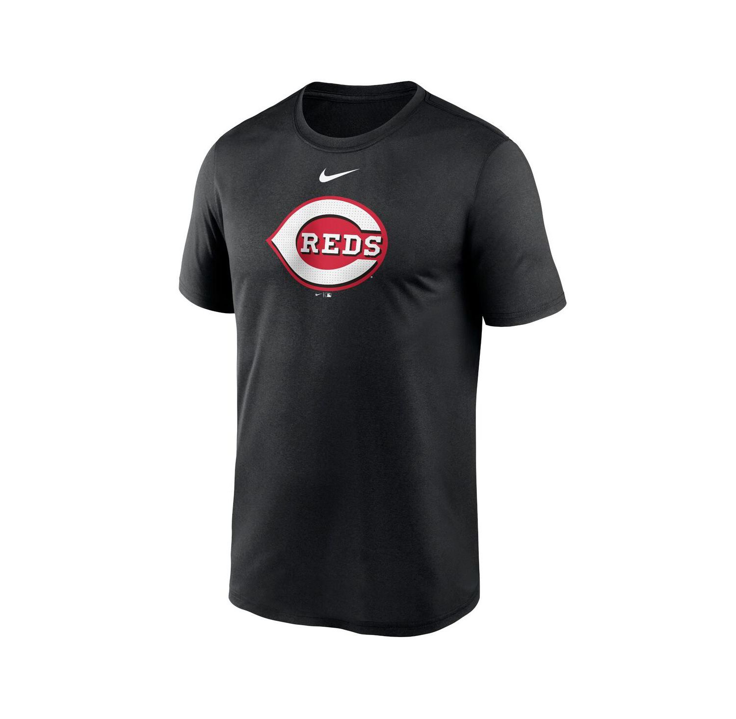 Men's Black Cincinnati Reds Legend Fuse Large Logo Performance T-shirt