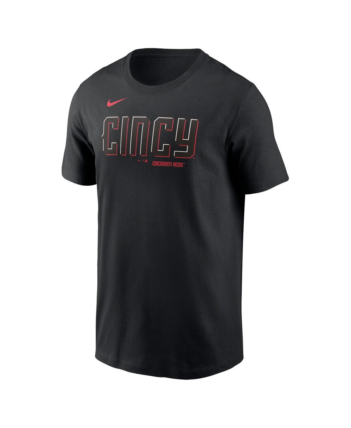 Nike Black Cincinnati Reds City Connect Wordmark T-shirt In Black