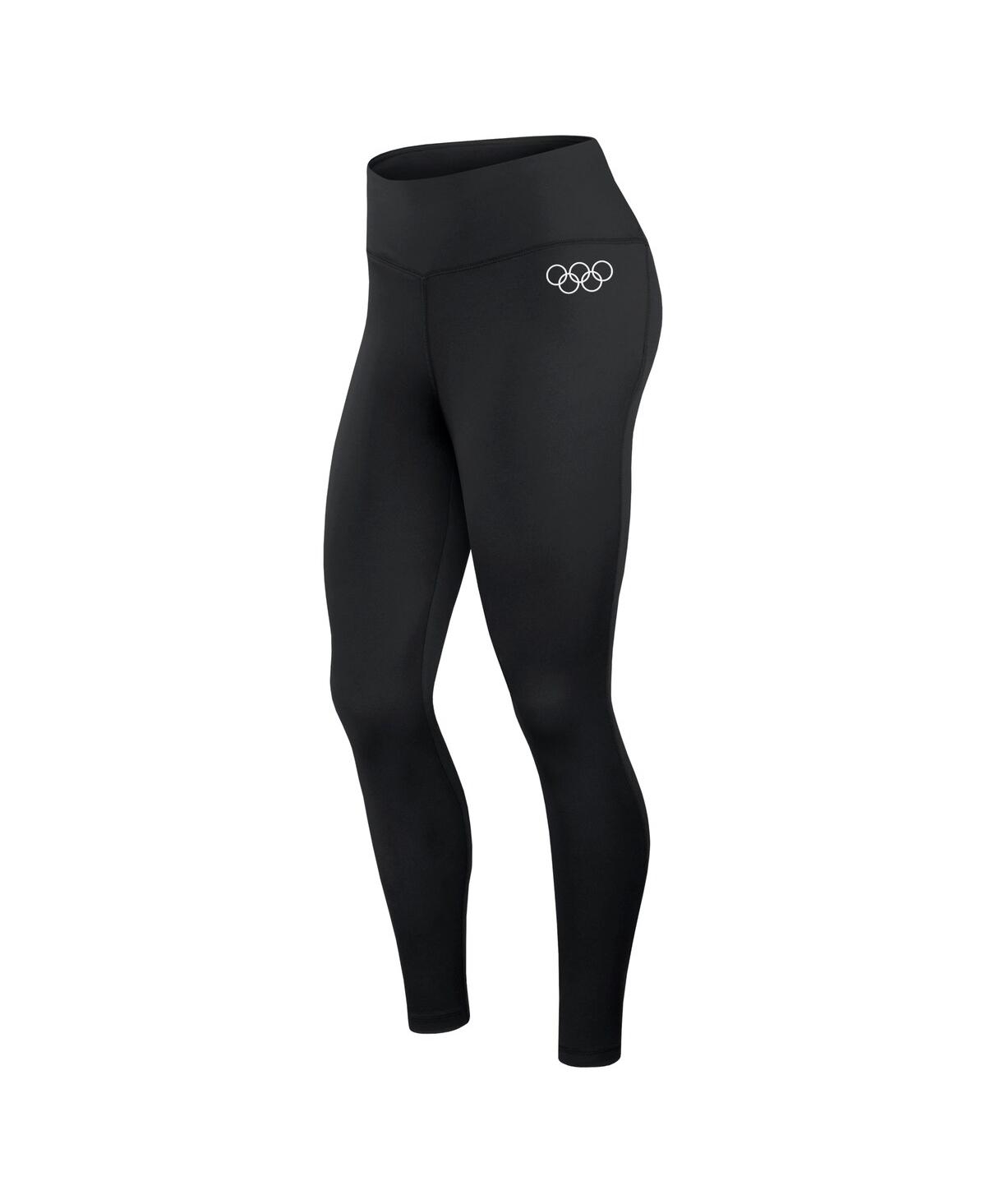 Fanatics Branded Black Olympic Games Union Bar Side Down Leggings In Black