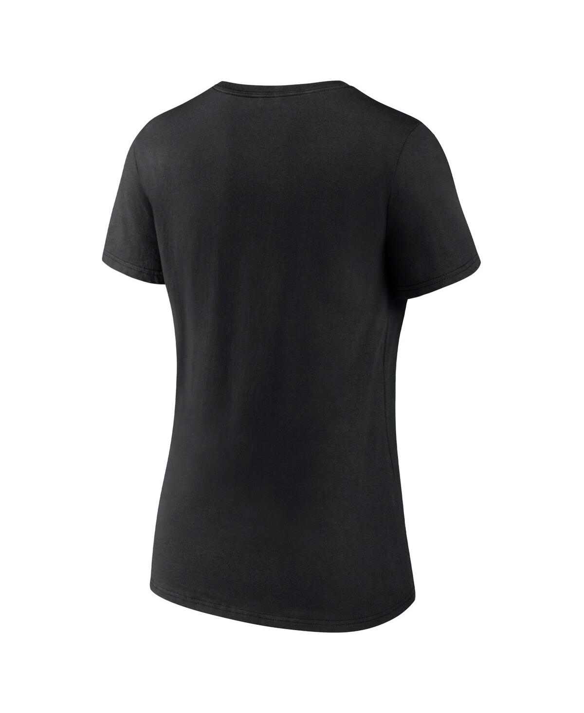 Shop Fanatics Women's  Black Tampa Bay Lightning Alternate Logo V-neck T-shirt