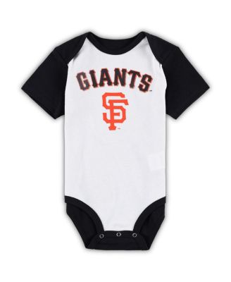 Baby Boys and Girls White, Heather Gray San Francisco Giants Two-Pack Little Slugger Bodysuit Set