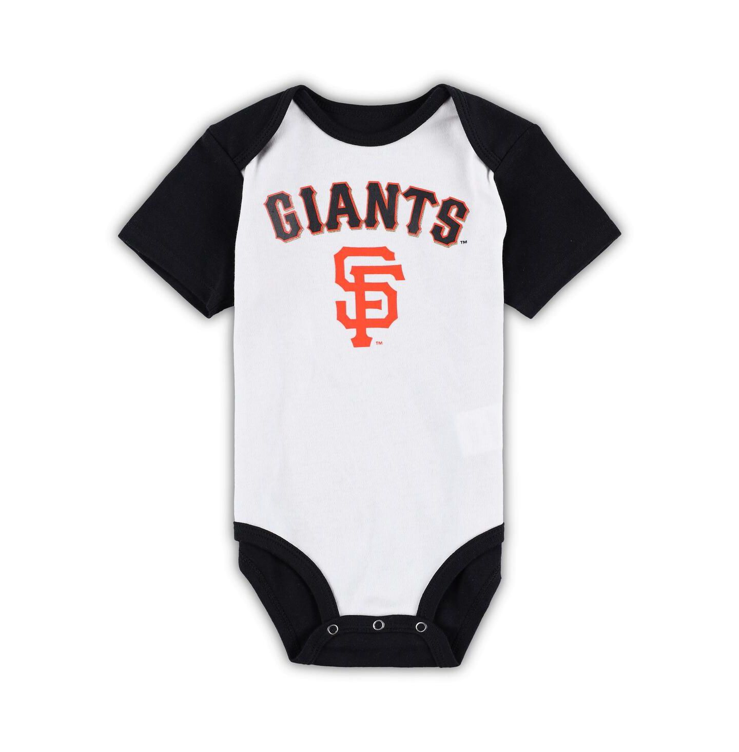 Outerstuff Baby Boys and Girls White, Heather Gray San Francisco Giants Two-Pack Little Slugger Bodysuit Set — фото 2