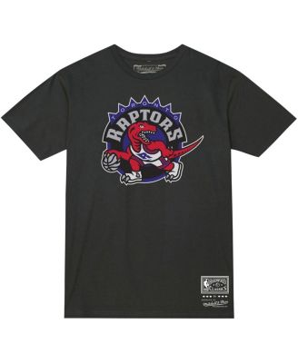Men's and Women's Black Toronto Raptors Hardwood Classics MVP Throwback Logo T-shirt