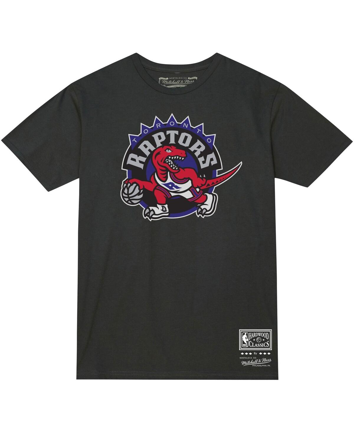Shop Mitchell & Ness Men's And Women's  Black Toronto Raptors Hardwood Classics Mvp Throwback Logo T-shirt