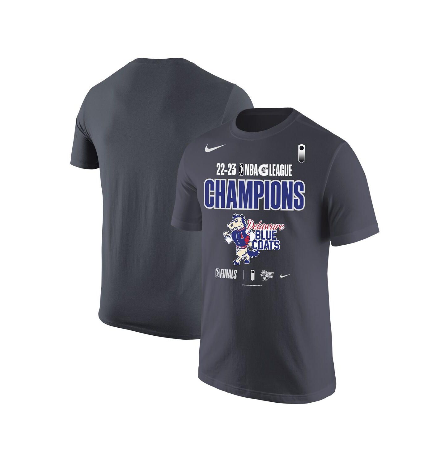 Мужские футболки Nike Anthracite Delaware Blue Coats 2023 NBA G-League Champions — фото 1