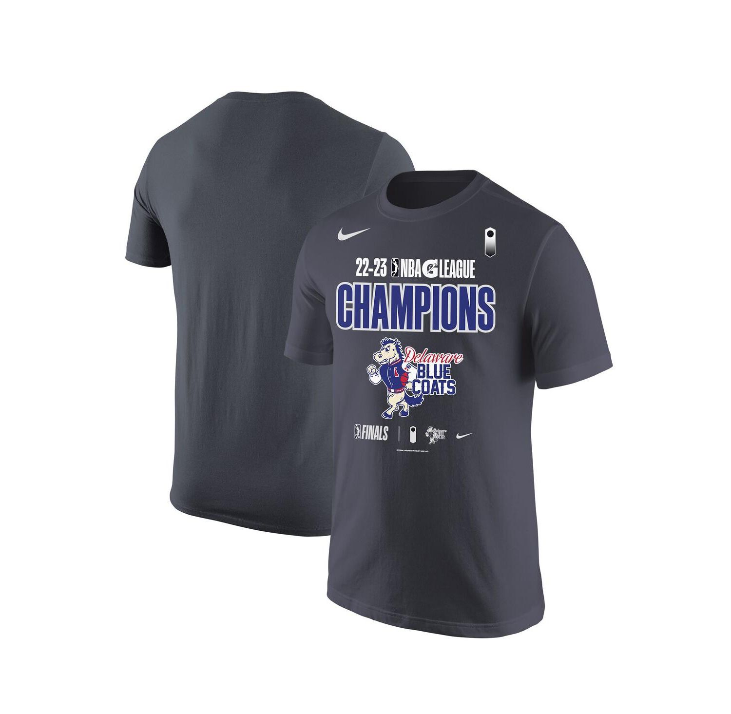 Men's Anthracite Delaware Blue Coats 2023 NBA G-League Champions T-shirt