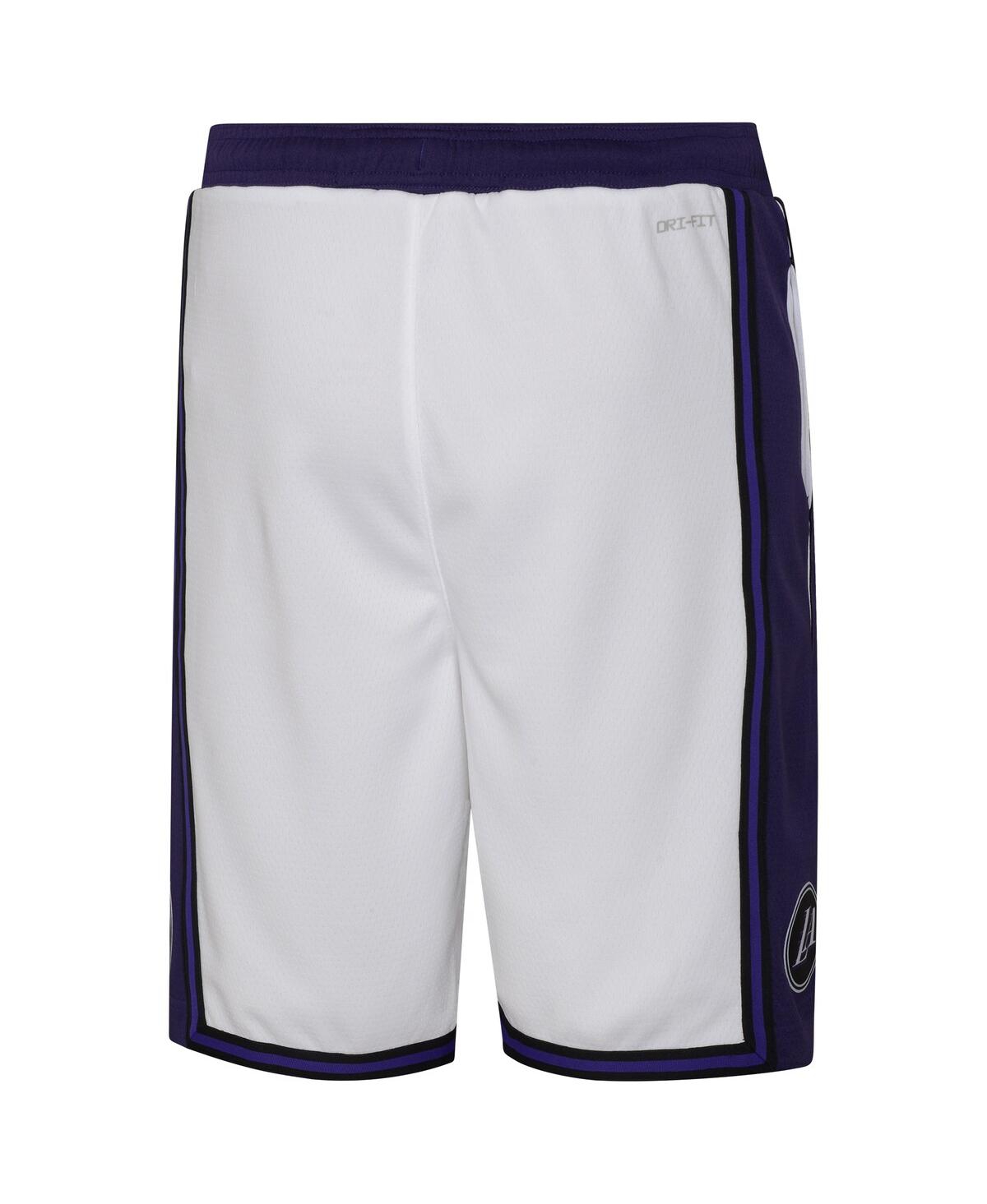 Big Boys and Girls JordanLos Angeles Lakers 2022/23 City Edition Swingman Shorts - White