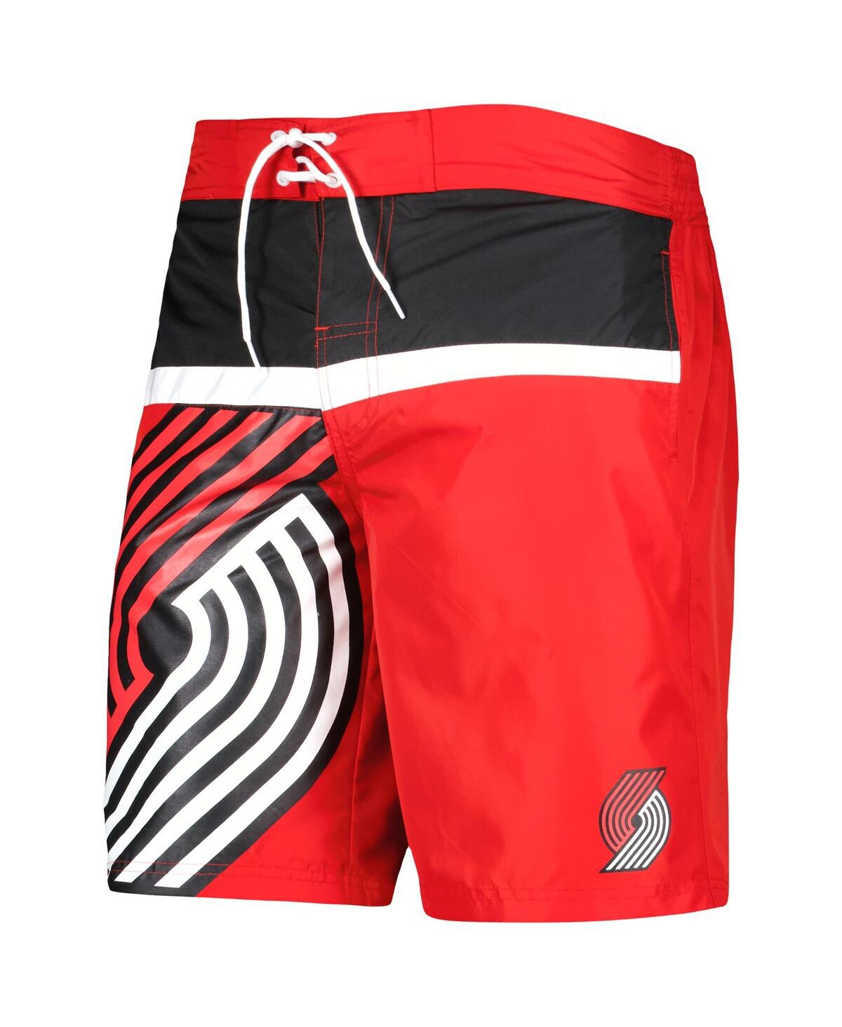 Shop G-iii Sports By Carl Banks Men's  Red Portland Trail Blazers Sea Wind Swim Trunks