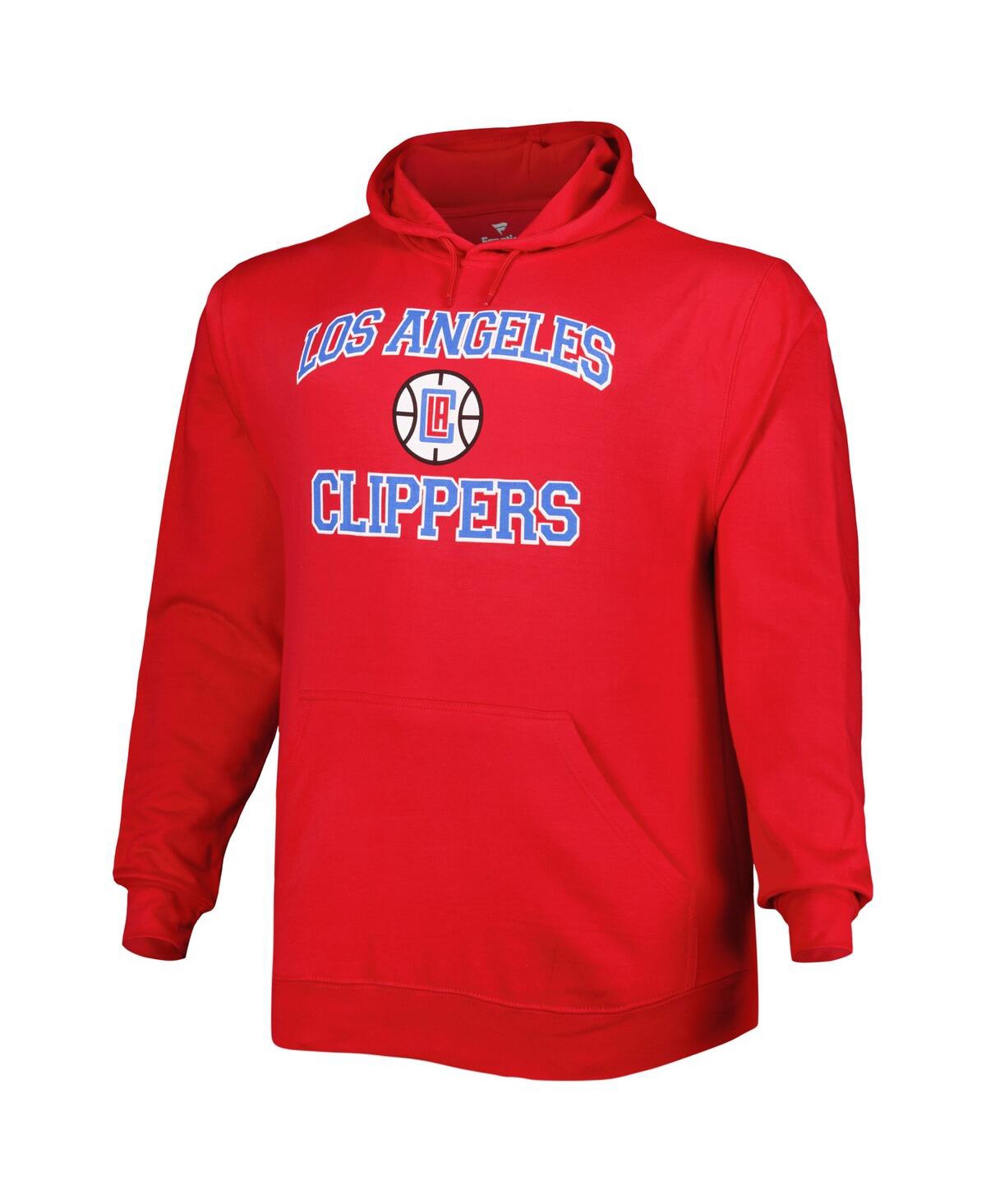 Shop Profile Men's Red La Clippers Big And Tall Heart & Soul Pullover Hoodie