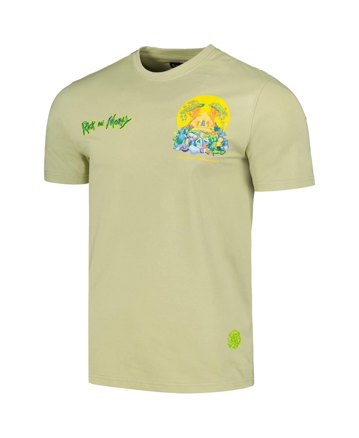 Shop Freeze Max Men's  Olive Rick And Morty Graphic T-shirt