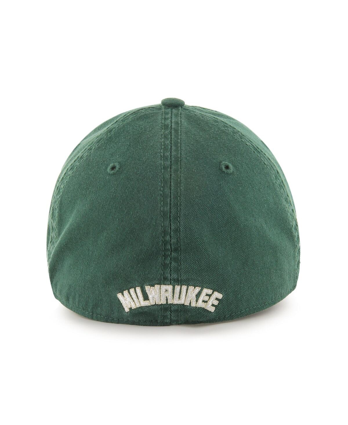 47 BRAND MEN'S '47 BRAND HUNTER GREEN MILWAUKEE BUCKS CLASSIC FRANCHISE FITTED HAT 