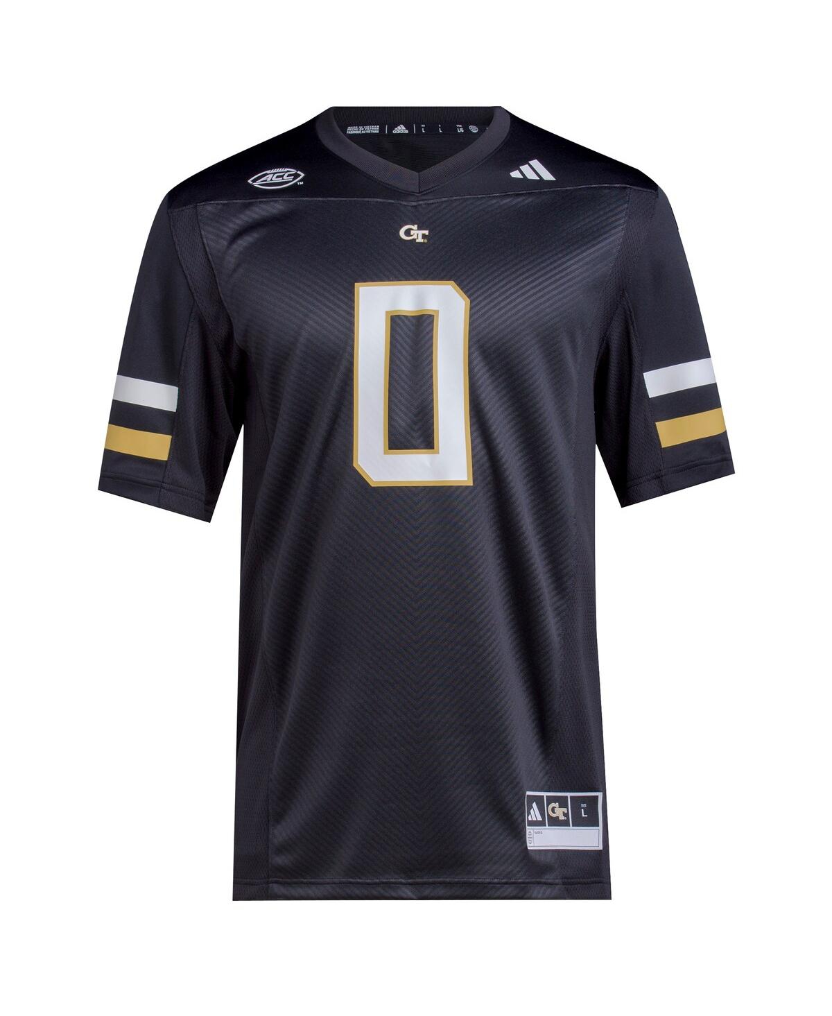 Men's adidas #0Georgia Tech Yellow Jackets 2023 Premier Jersey - Black