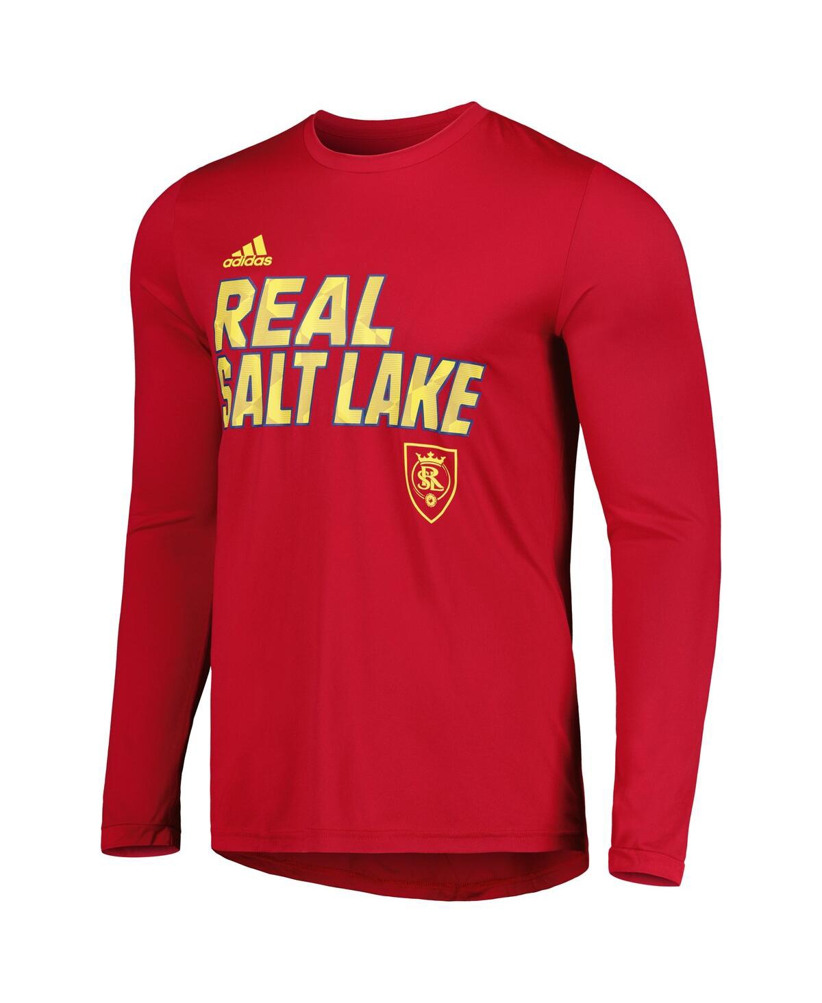 Men's adidasReal Salt Lake Jersey Hook Aeroready Long Sleeve T-shirt - Red